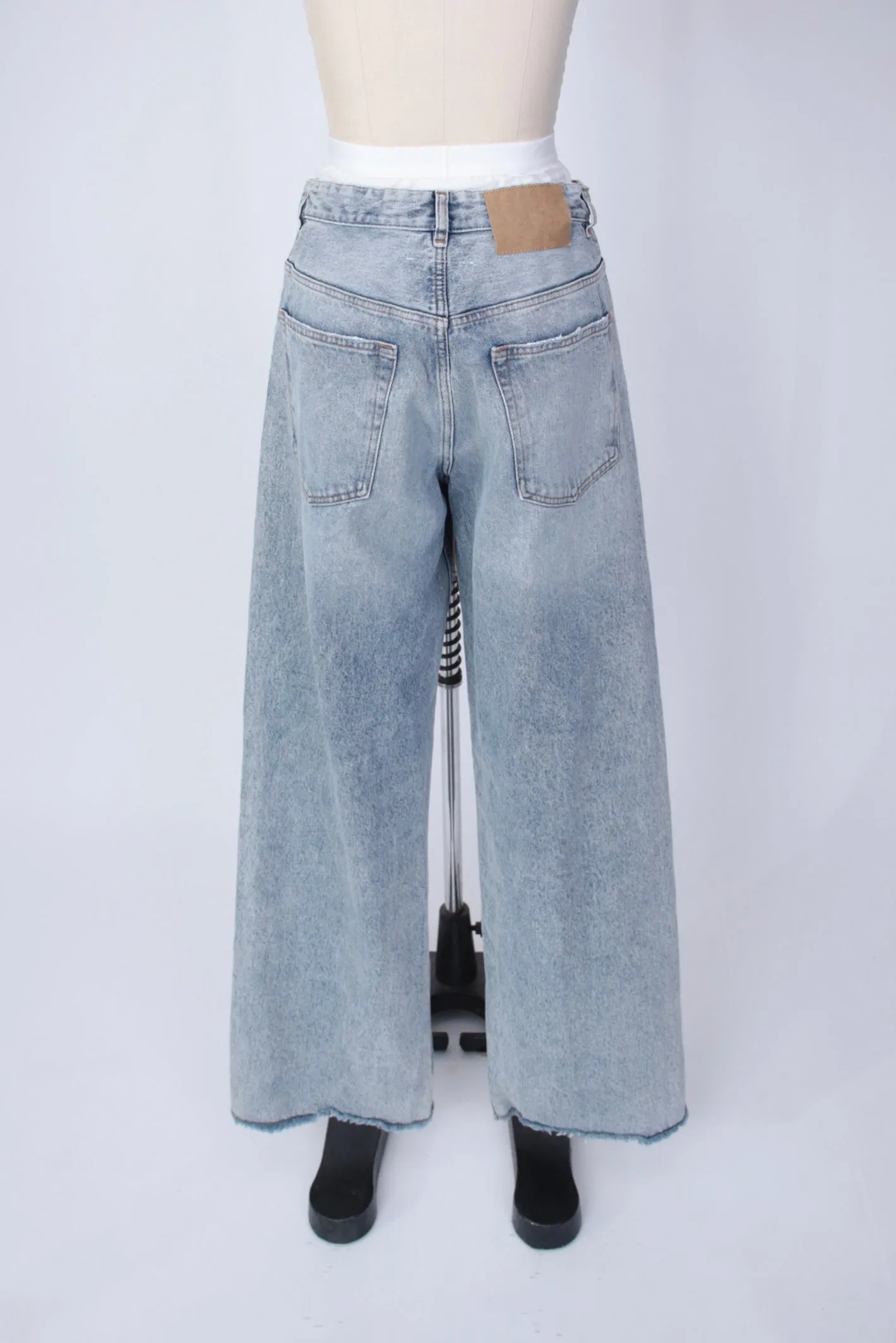 MM6 Maison Margiela Layered Wide-Leg Jeans
