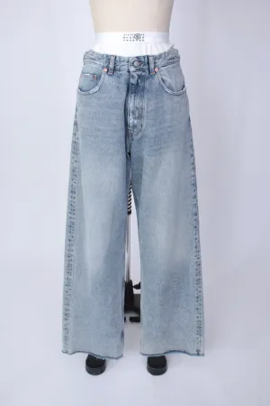 MM6 Maison Margiela Layered Wide-Leg Jeans