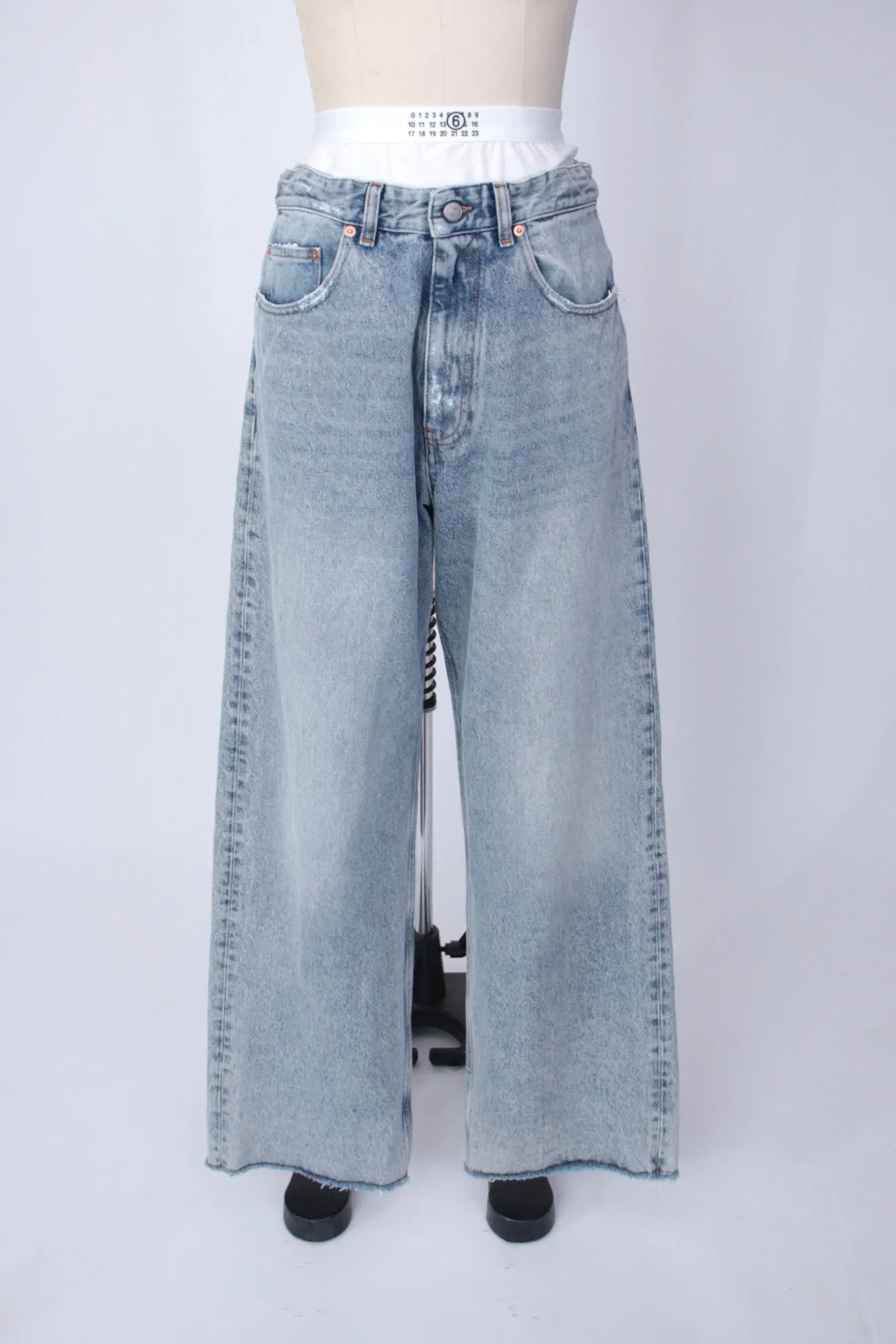 MM6 Maison Margiela Layered Wide-Leg Jeans