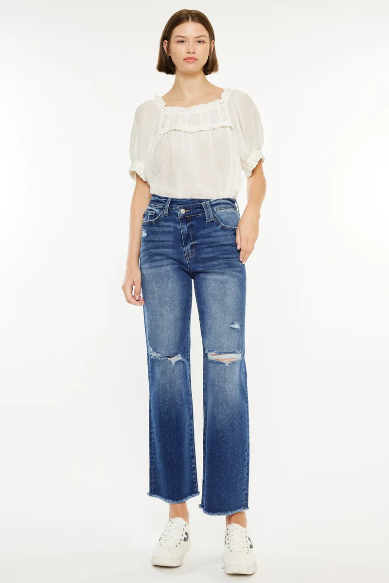 Mollie High Rise 90's Criss Cross Jeans