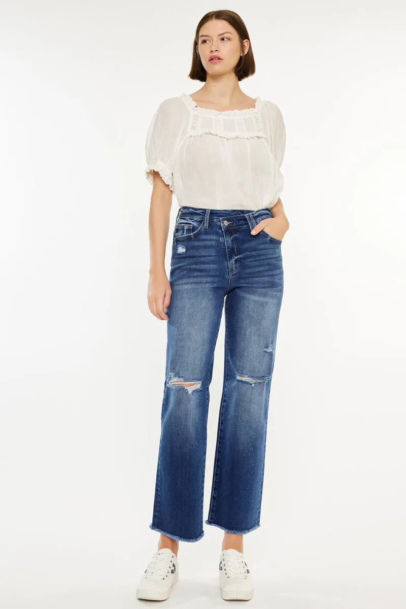 Mollie High Rise 90's Criss Cross Jeans