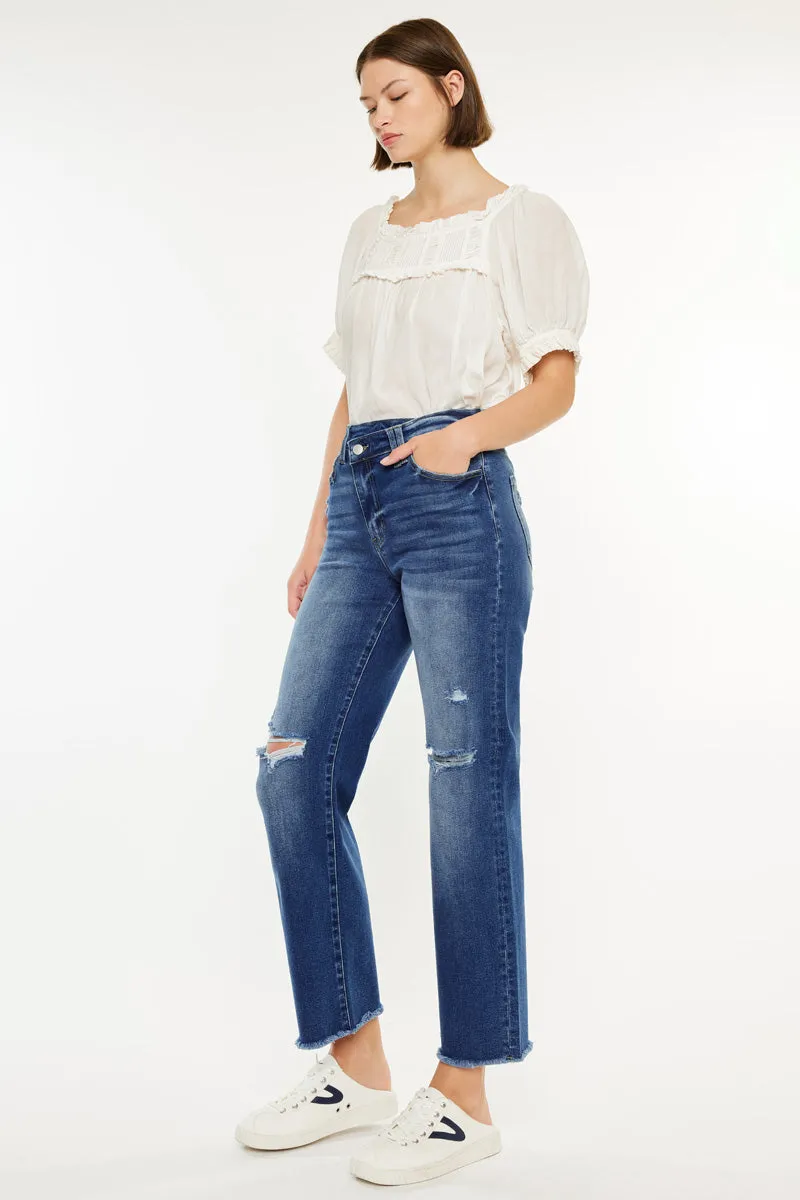 Mollie High Rise 90's Criss Cross Jeans