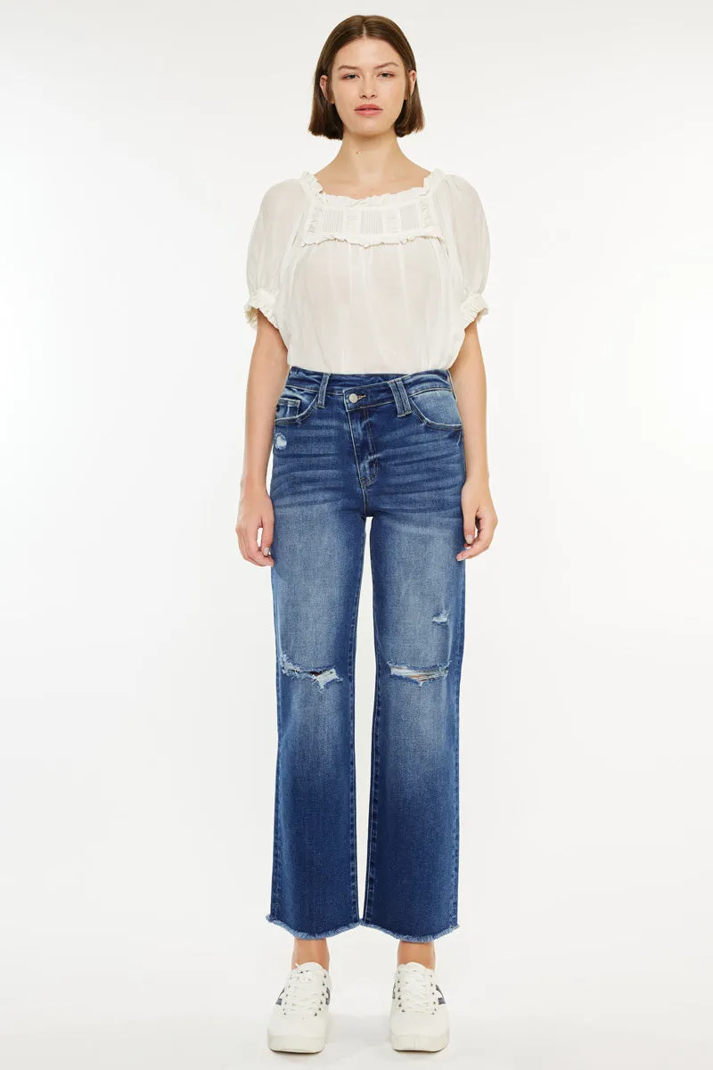 Mollie High Rise 90's Criss Cross Jeans