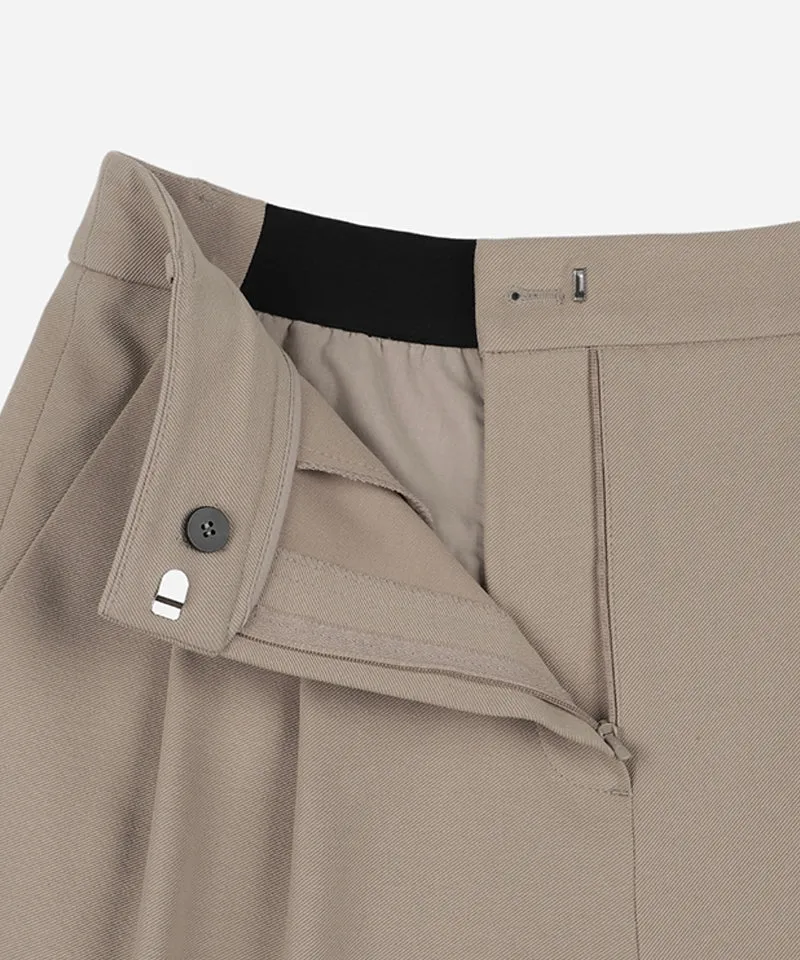 Monday Flow Relaxed Knee Length Shorts - Beige