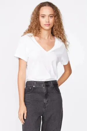 MONROW - 90'S V Neck in Off White