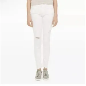 Mother The Looker 25 0 Stayin' Rowdy Distressed White Jeans Denim Skinny