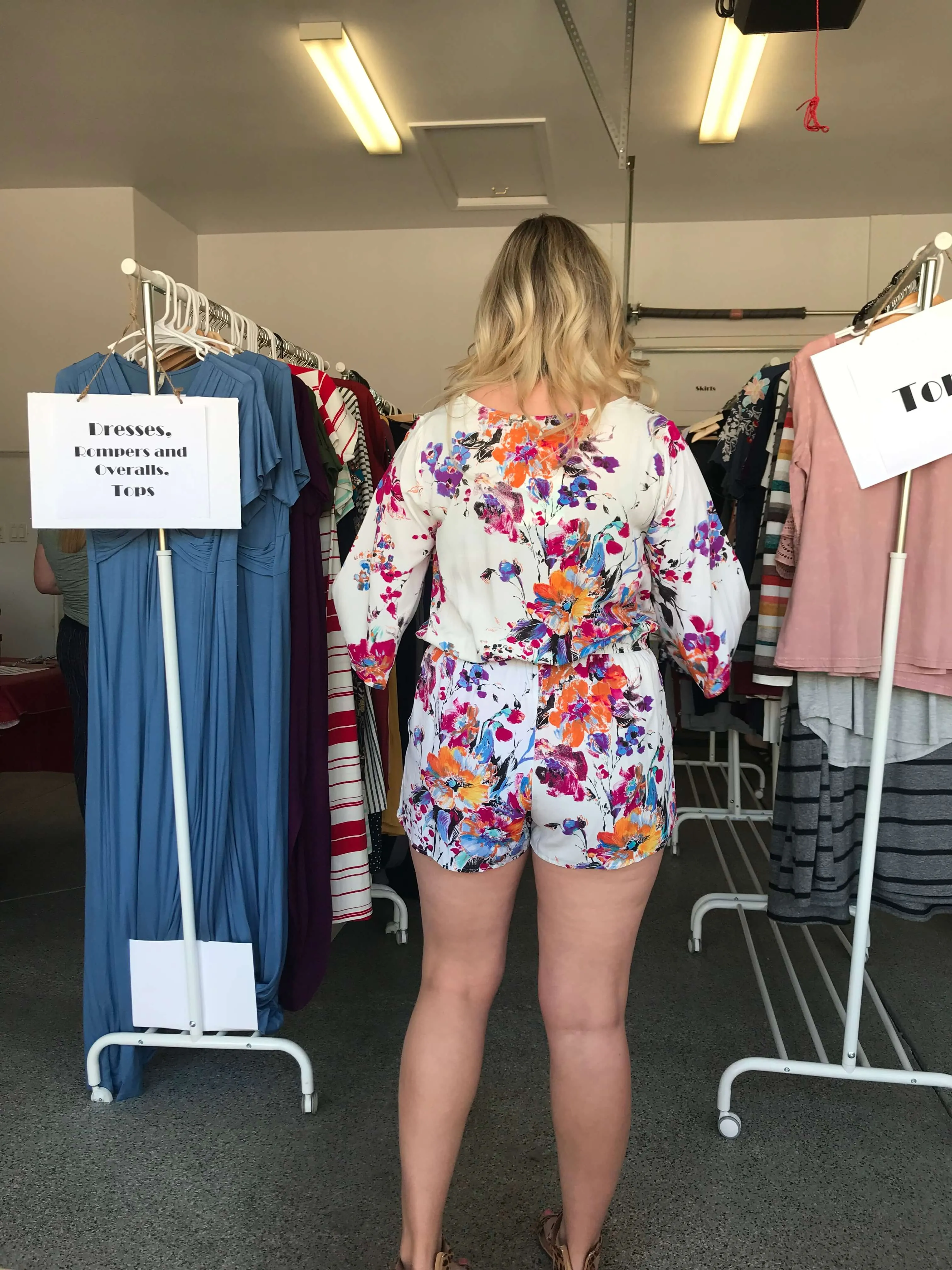 Multi Colored Bouquet Romper Shorts
