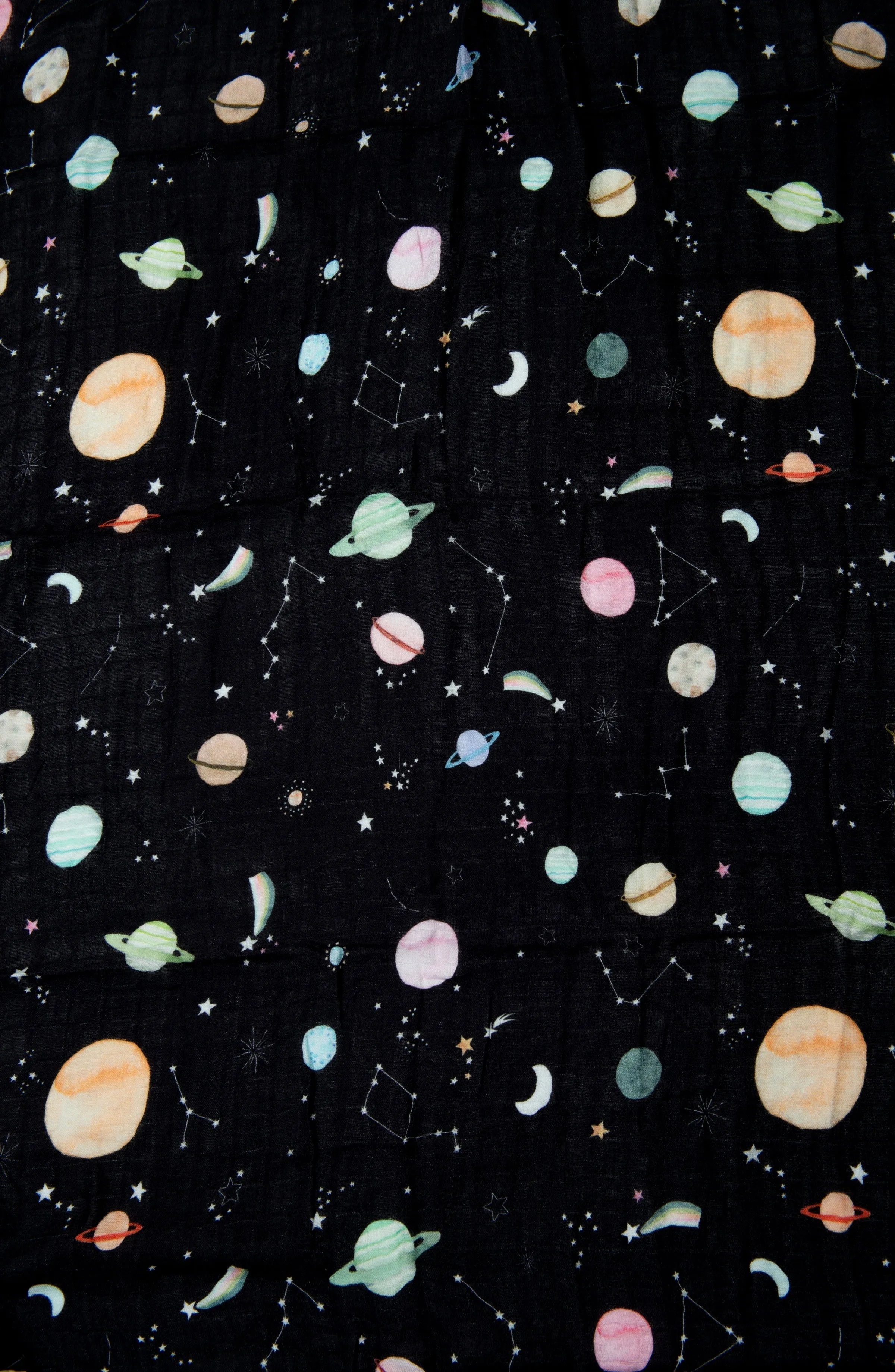 Muslin Fitted Crib Sheet - Planets