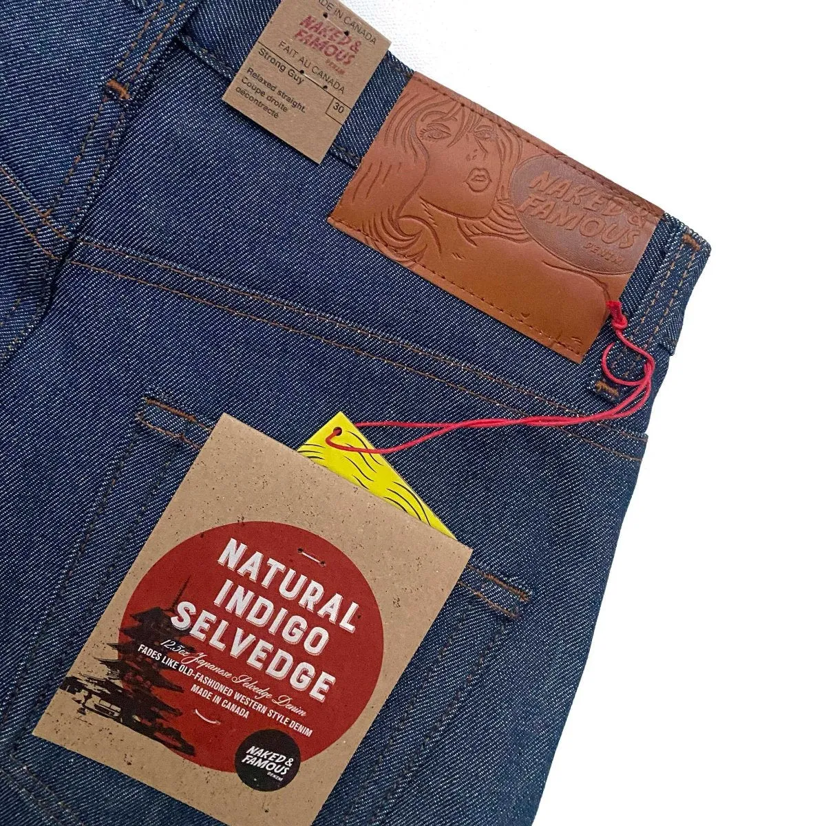 Naked & Famous Denim Natural Indigo Selvedge - Strong Guy Jeans