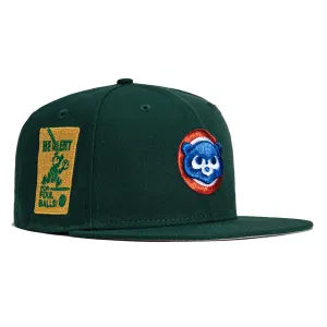 New Era 59Fifty Chicago Cubs Be Alert For Foul Balls Patch Hat - Green, White