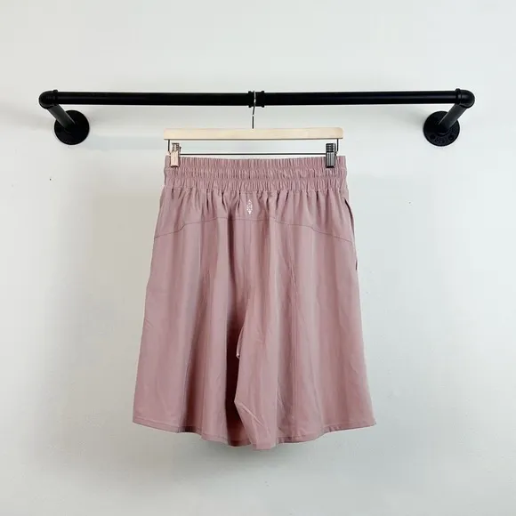 NEW FP Movement Free People Bring Your Game Long High Waist Active Shorts Mauve