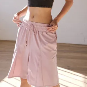NEW FP Movement Free People Bring Your Game Long High Waist Active Shorts Mauve