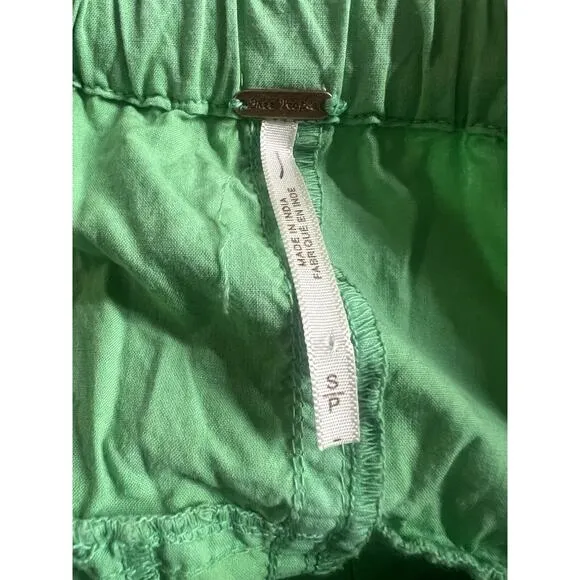 New Free People Moon Bay Parachute Shorts Size Small Irish Green