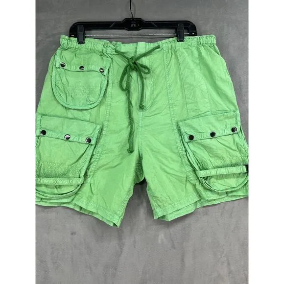 New Free People Moon Bay Parachute Shorts Size Small Irish Green