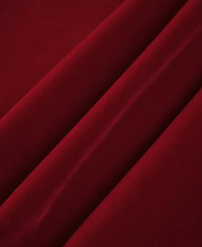 NEW Micas Satin Velvet Strapless Short Dress, Red, Sz M