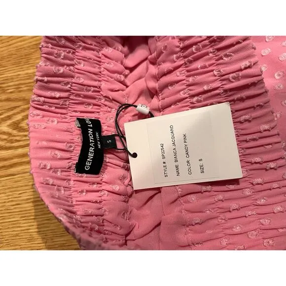 NEW NWT Generation Love Bianca Jacquard Candy Pink Shorts size Small