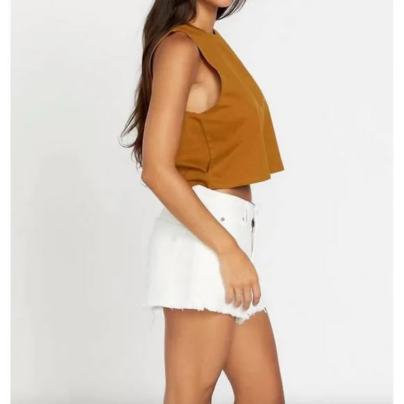 NEW VOLCOM 1991 stoned shorts in star white