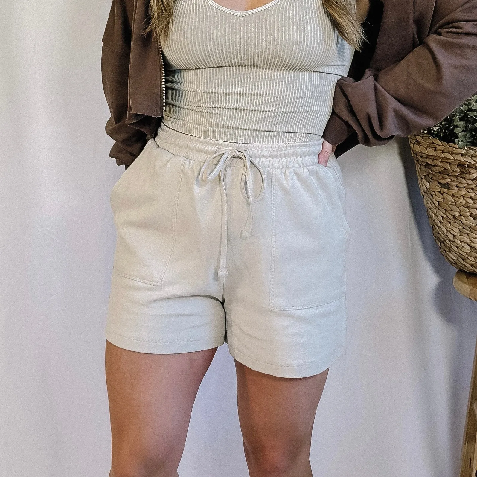 No Plans Lounge Shorts - Sand