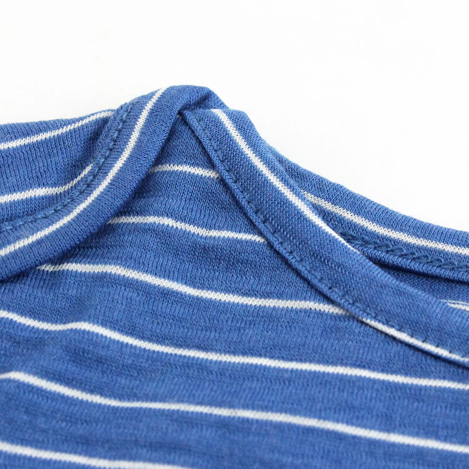 Nui Organics Merino Wool Long Sleeve Tee - Azul Stripe