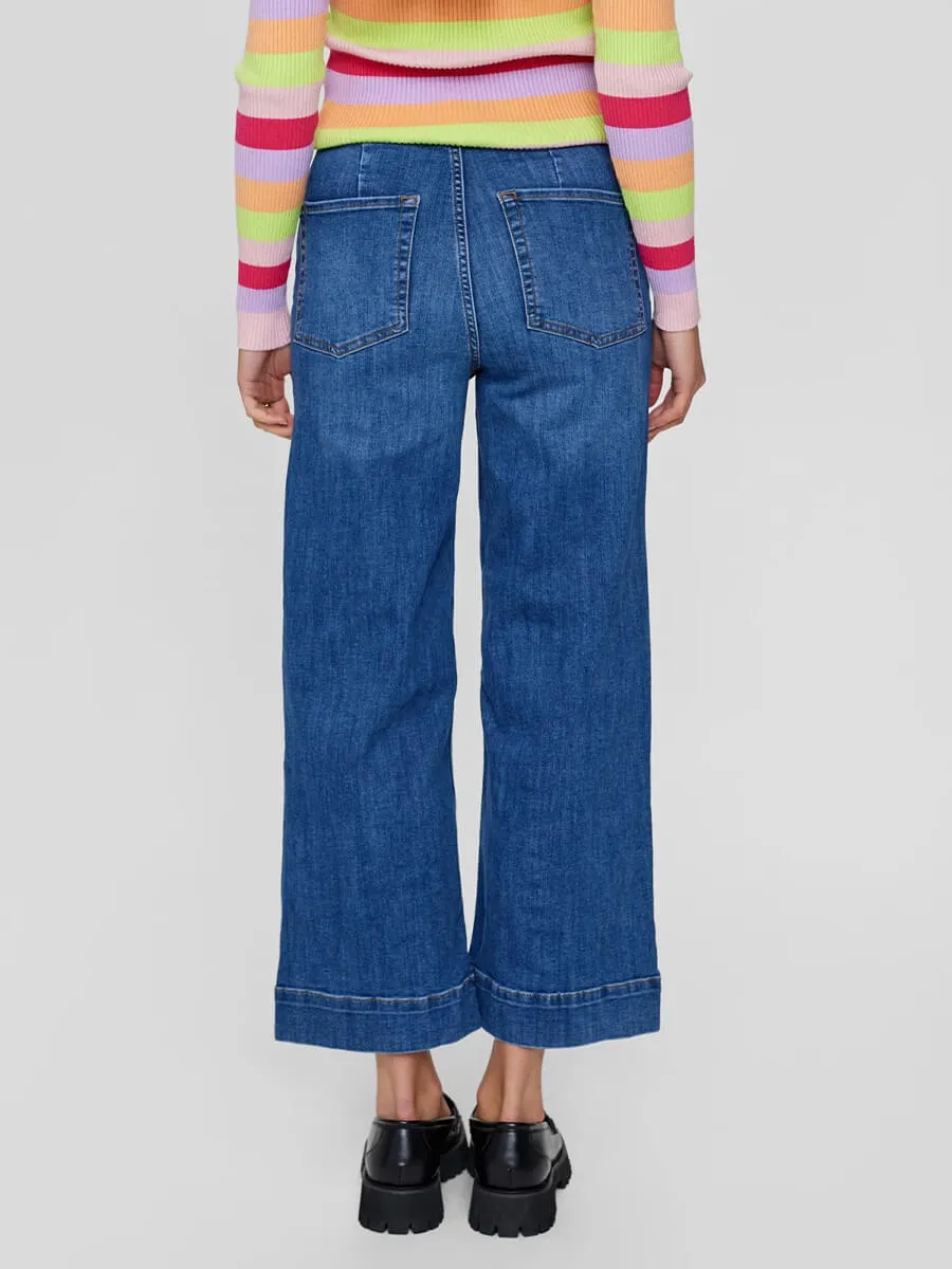 Nuparis Cropped Jeans - Mid Blue