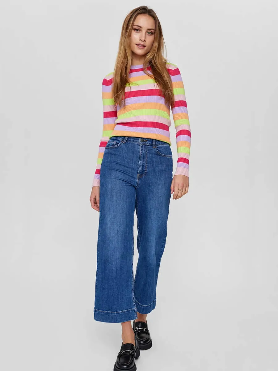 Nuparis Cropped Jeans - Mid Blue
