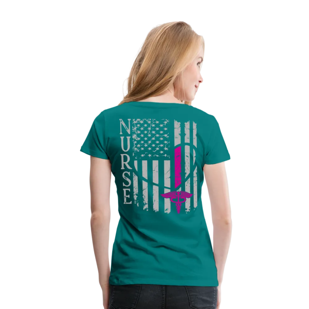 Nurse Flag Women’s Premium T-Shirt (CK1213) updated 