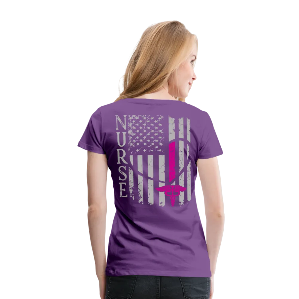 Nurse Flag Women’s Premium T-Shirt (CK1213) updated 