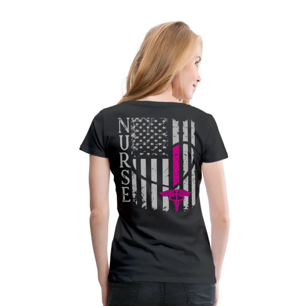 Nurse Flag Women’s Premium T-Shirt (CK1213) updated 
