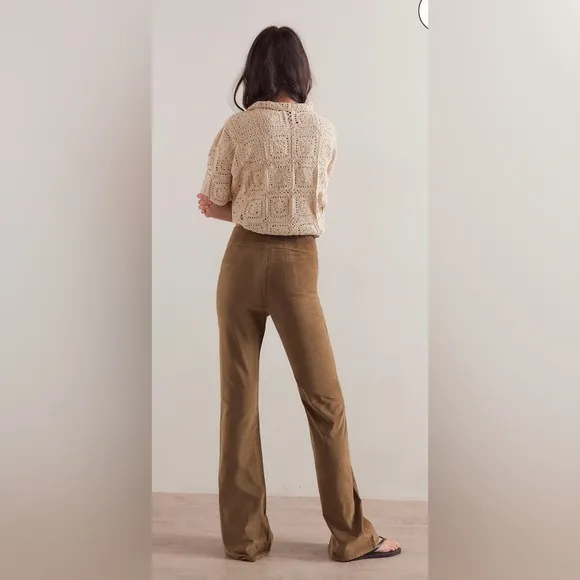 NWOT $98 WE THE FREE Free People 29x32” Jayde Corduroy Flare Jeans High Rise