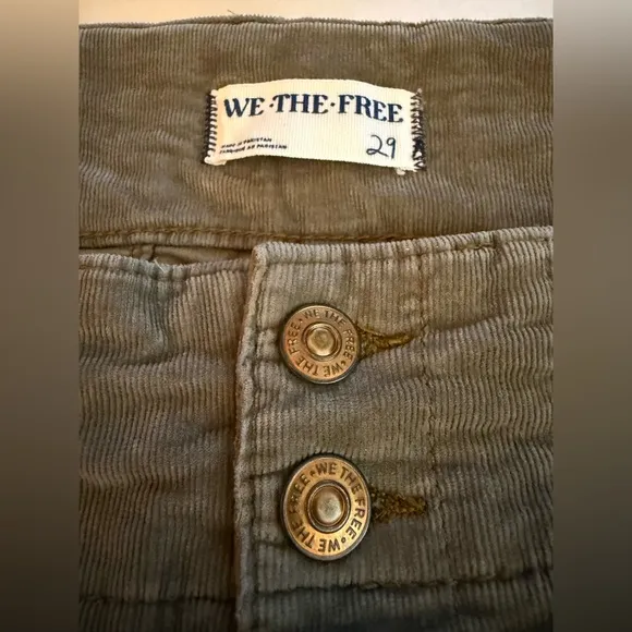 NWOT $98 WE THE FREE Free People 29x32” Jayde Corduroy Flare Jeans High Rise