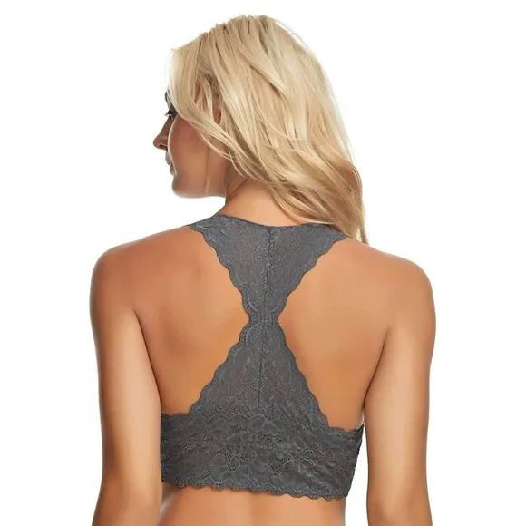 NWOT Felina Jezebel Lace Bralette Sweetheart Neckline Bras Black White Gray Pink
