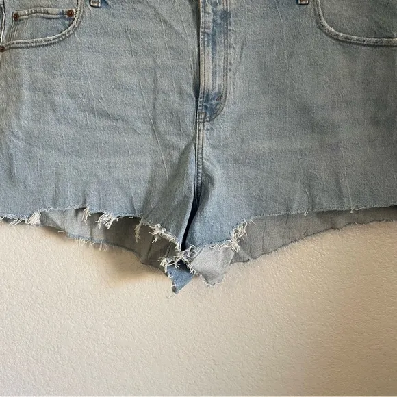 NWT Abercrombie &amp; Fitch 90’s Cut Off High Waisted Relaxed Fit Denim Jean Shorts