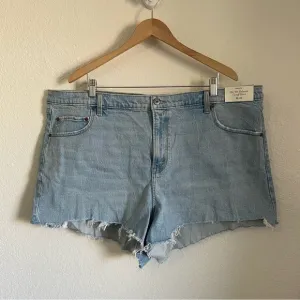 NWT Abercrombie &amp; Fitch 90’s Cut Off High Waisted Relaxed Fit Denim Jean Shorts