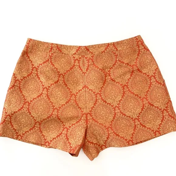 NWT Elizabeth and James Jacquard Stevie Shorts Orange 10