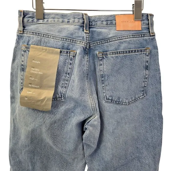 NWT Everlane The 90's Cheeky Hidden Button Fly Jeans Size 29 Ankle