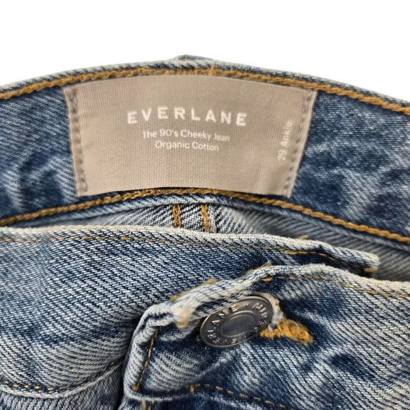 NWT Everlane The 90's Cheeky Hidden Button Fly Jeans Size 29 Ankle