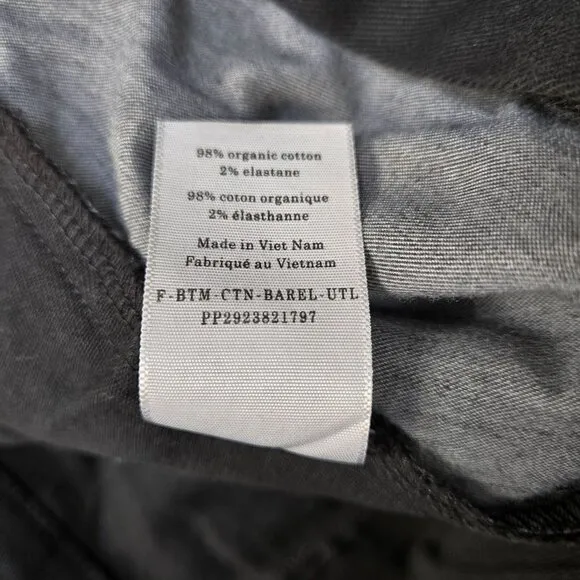 NWT Everlane The Utility Barrel Pant in Black Size 12