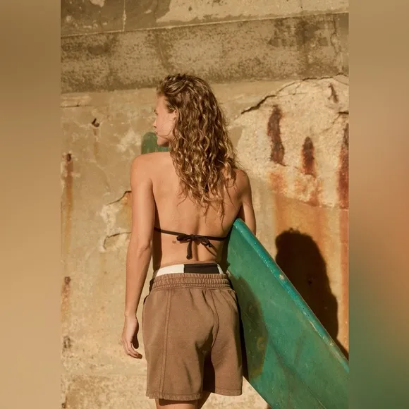 NWT Free People movement Sprint to the Finish sweatshorts in hickory