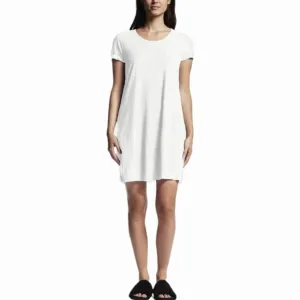 Nwt James Perse White Rolled Sleeve Cotton Blend White T-Shirt Dress Size S Or 4