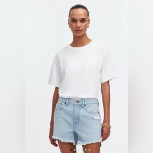 NWT Madewell Relaxed Mid Length Denim Shorts