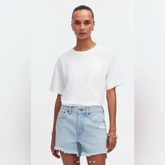 NWT Madewell Relaxed Mid Length Denim Shorts