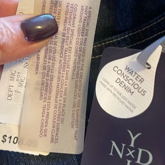 NWT NYDJ jeans size 16 W Marilyn relaxed Capri