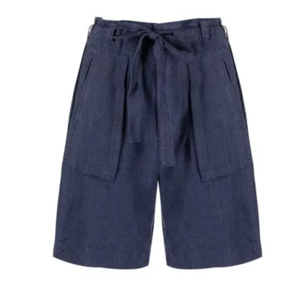 NWT POLO RALPH LAUREN 100% Linen shorts  Navy