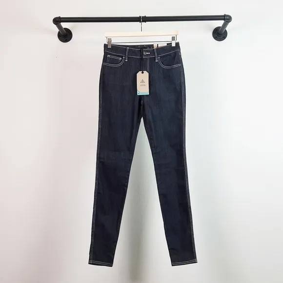 NWT Prana Oday Skinny Jeans in Denim Dark Wash- Tall Inseam