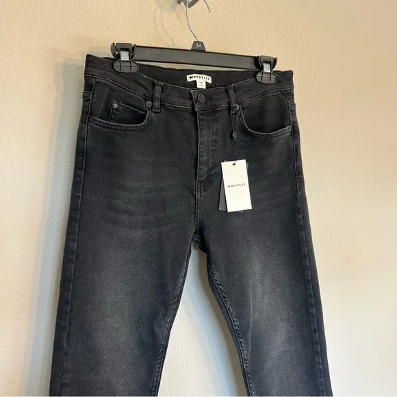 NWT Whistles Sculpted Skinny jeans stretch black size 29