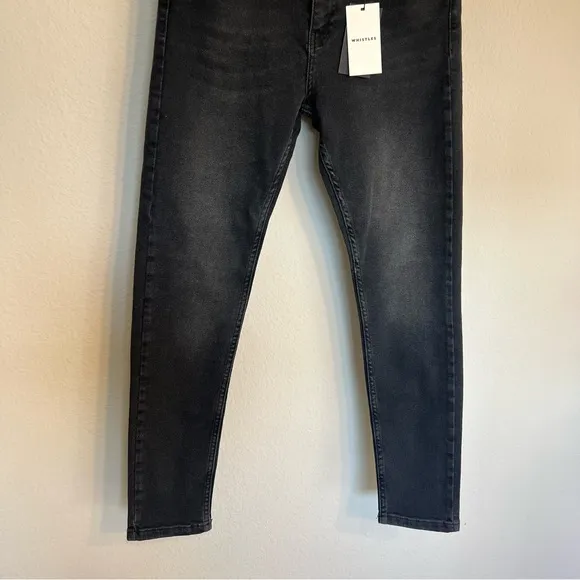 NWT Whistles Sculpted Skinny jeans stretch black size 29
