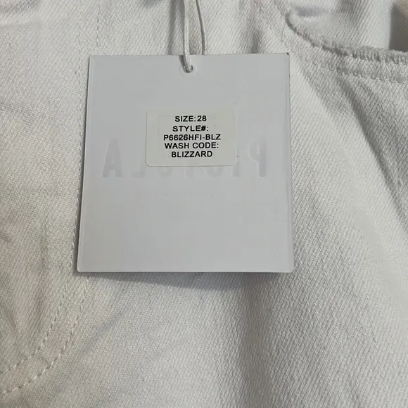 NWT Women’s Pistola Presley High Rise Relaxed Roller Destructed White Jeans