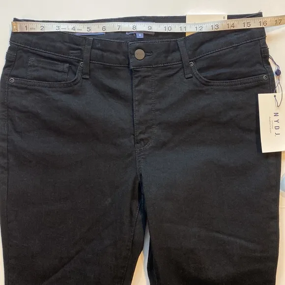 NYDJ SZ 8 Black Skinny Denim Jeans New D6