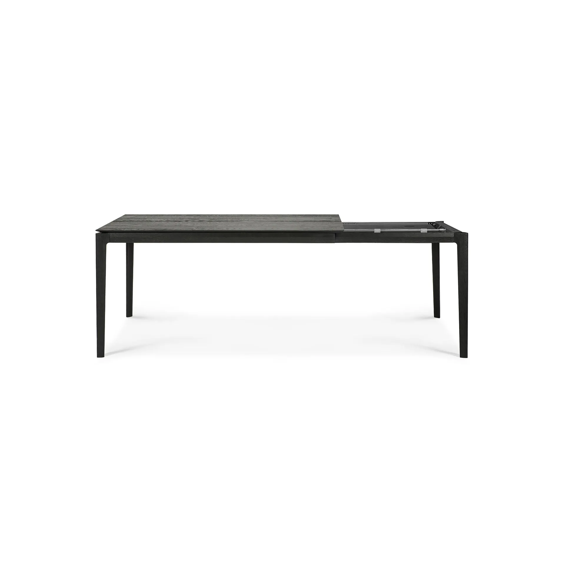 Oak Bok Black Extendable Dining Table - Varnished