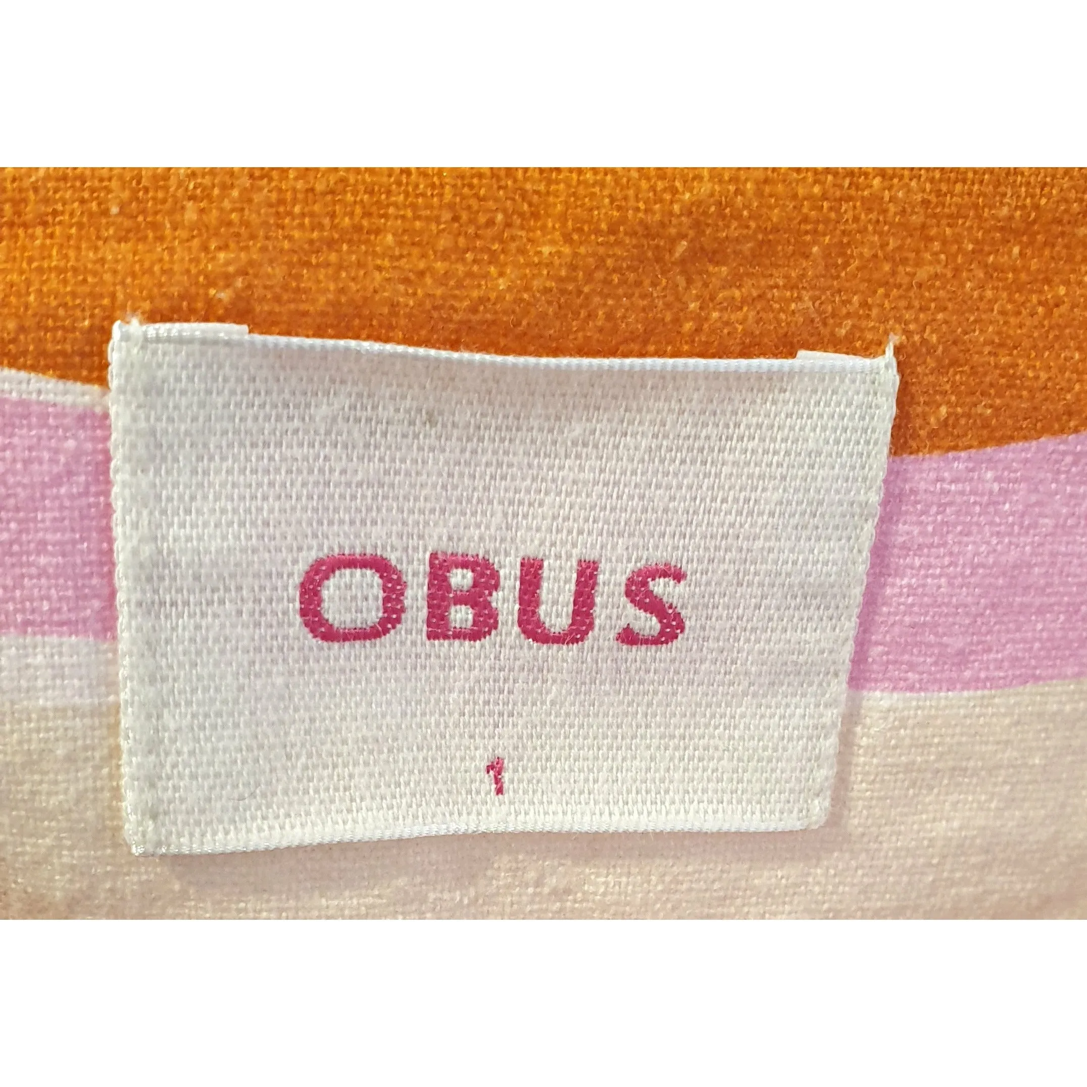 Obus pink striped sleeveless cropped top size 1 (best fits 8)